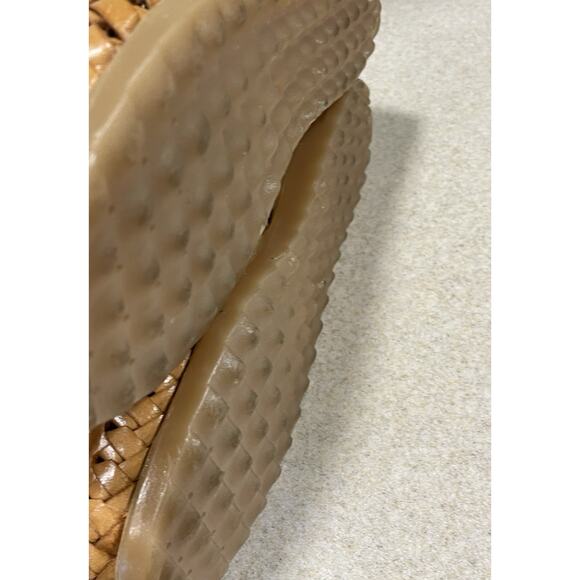 Sandua Women's Floral Embroidered Flats Size 7 Mexican Sandals Brown Leather - Picture 8 of 11